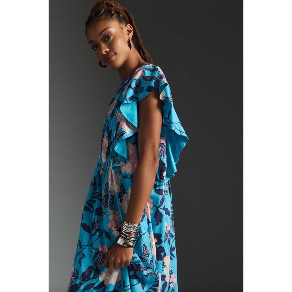 Anthropologie Maeve The Cassandra Maxi Dress in Botanical Motif Size XS - Picture 2 of 6